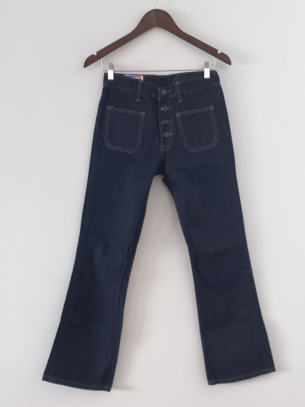 BOBSON JAPAN dark blue denim bellbottom jeans
